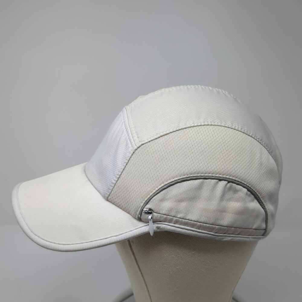 Unbranded Strapback 5 Panel Hat Solid White One S… - image 3